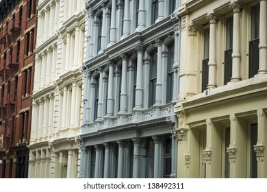 Historic Cast Iron Buildings In New York City's Soho District