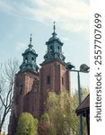 Historic Cathedral of Gniezno in Greater Poland, Poland, showcasing Gothic architecture and cultural heritage.