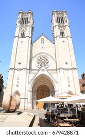 The Historic Cathedral Saint-Vincent In Chalon-sur-Saône, Burgundy, France