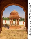 Historic Cenotaph,  in Gajner, Rajasthan, India 