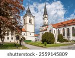 Historic center of Levoca town in summer, Slovakia. City hall, Basillica of St. James and other historic buildings in Levoca, Slovakia