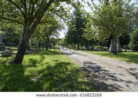 Historic Cherry Tree Lined Oregon Cemetery, Marion County, Willamette Valley