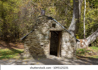 Historic Chinese Workers' Hut During The Gold Rush In Arrowtown New Zealand In 1860's