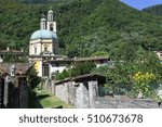 The historic church of Santa Croce at Riva San Vitale on Switzerland built in 16th century