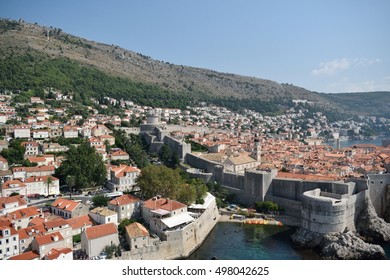 The historic city of Dubrovnik, Croatia from the town's fort
