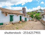 Historic Cobblestone Streets of Mongui, Boyaca, Colombia