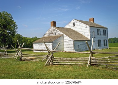 A Historic Colonial Home In Monmouth Battlefield State Park In New Jersey.