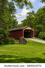 Historic Covered Bridge in Rural Pennsylvania