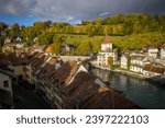 The historic district of Bern - the capital city of Switzerland - travel photography
