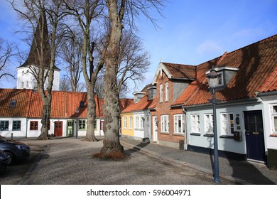 Historic Downtown Of Bogense On Funen Island, Denmark, 18th And 19th Century