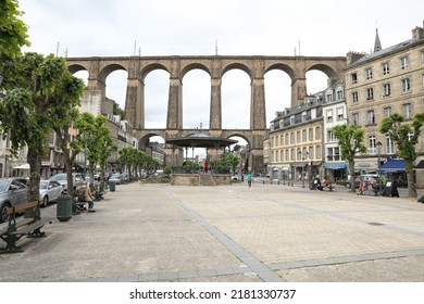 Historic Downtown Morlaix Brittany France 06292022 Stock Photo ...