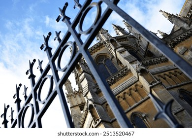 Historic english church heritage iron gate ornate detail beautiful history of england great britain royal iconic landmark - Powered by Shutterstock