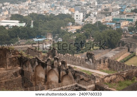 Historic fort of Nizam of India, ancient castle in Hyderabad, City of Nizam, Hyderabad | Golconda Fort, India