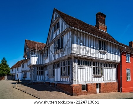 Historic Guildhall in Lavenham in England in the United Kingdom