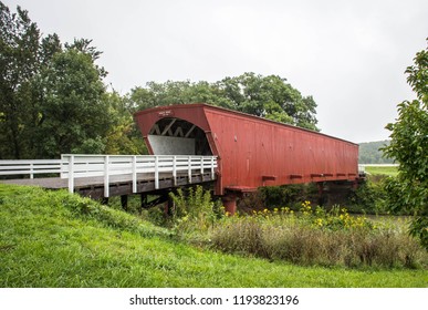The historic Hogback Covered Bridge, Winterset, Madison County, Iowa, USA