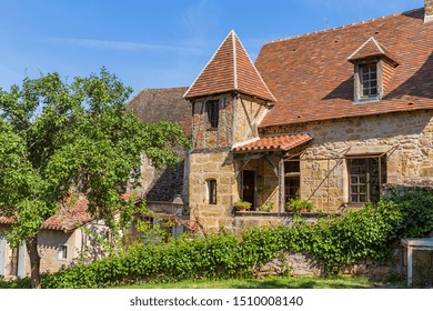 Historic Houses In Sarlat La Caneda In Dordogne Department, Aquitaine, France