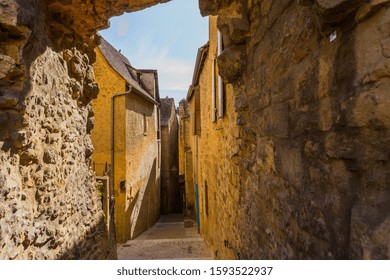 Historic Houses In Sarlat La Caneda In Dordogne Department, Aquitaine, France