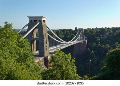 Historic Landmark Of The Clifton Suspension Bridge In The Clifton Area Of The City Of Bristol, UK