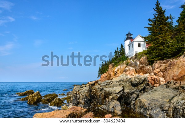 Historic Lighthouse Acadia National Park Stock Photo (Edit Now) 304629404