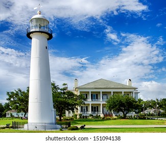 Historic lighthouse landmark and welcome center in Biloxi, Mississippi