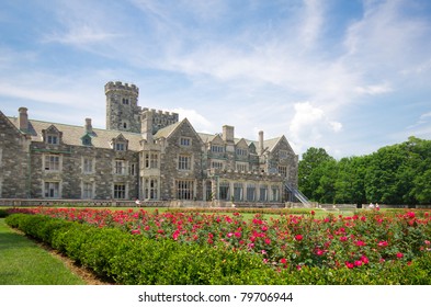 Historic Long Island Gold Coast Mansion, The Hempstead House At Sands Point Preserve In New York