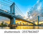 the historic Manhattan Bridge, Brooklyn, New York