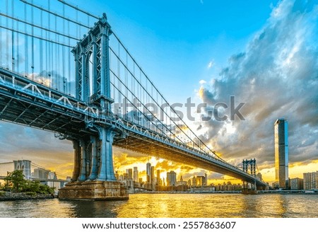 the historic Manhattan Bridge, Brooklyn, New York