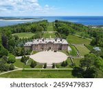 Historic mansion Castle Hill on the Crane Estate was built in 1926 with Tudor Revival style at the Ipswich Bay in town of Ipswich, Massachusetts MA, USA. 