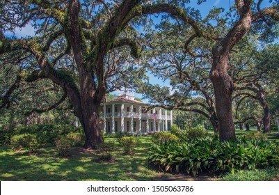 Historic mansion at Eden Gardens State Park in Florida.