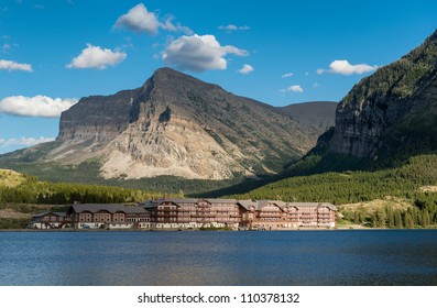 The Historic Many Glacier Hotel In Glacier National Park, Montana