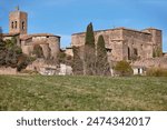 Historic medieval village of Santa Pau. Girona, Catalonia, Spain