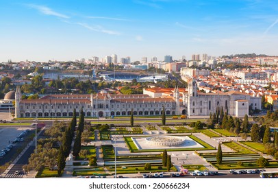 historic monastery Mosteiro dos Jeronimos of Lisbon in Portugal