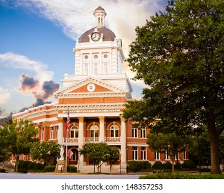 Historic Morgan County Courthouse In Madison, Georgia