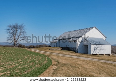 The Historic Mumma Barn on a February Afternoon, Antietam National Battlefield MD USA