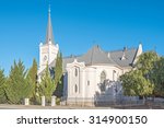 The historic old building of the Dutch Reformed Church in Calvinia, a small town in the Hantam-Karoo region of South Africa, was completed in 1899