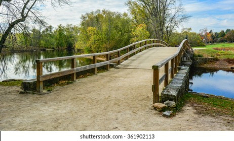 Historic Old North Bridge, Where The First Shots of the American Revolution Were Fired - Concord, MA