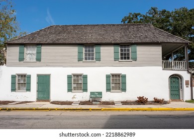 Historic Oldest House In St. Augustine, Florida Dated 1727.