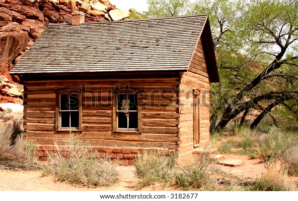 Historic One Room Log School House Stock Photo Edit Now 3182677