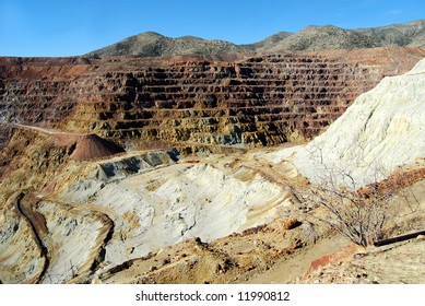 Historic Open Pit Copper Mine In Bisbee, Arizona