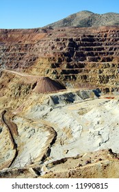 Historic Open Pit Copper Mine In Bisbee, Arizona