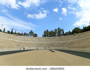 The Historic Panathenaic Stadium Became The Home Of The First Modern Olympic Games In 1896, Archaeological Site In Athens, Greece, 26th March 2016