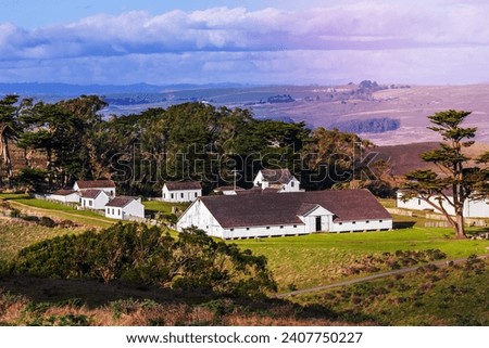 Historic Pierce Point Ranch, a former dairy ranch in operation for more than 100 years, now part of Point Reyes National Seashore and opened to the public as an interpretive site; California