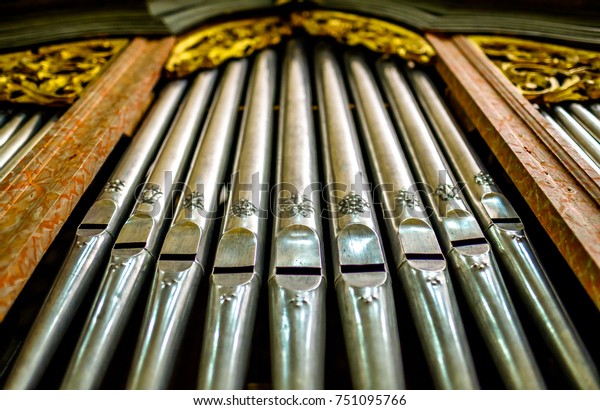 historic pipe organ at a
church
