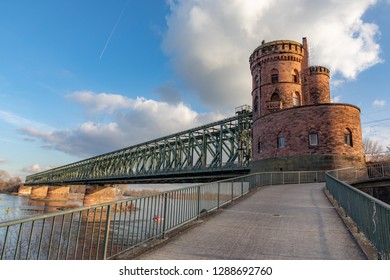 Historic Railway Bridge In Mainz, Germany