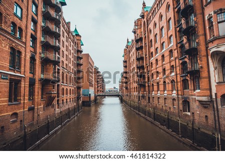 Similar – Image, Stock Photo Port of Hamburg at sunset