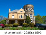 Historic residential building at 211 hammond Street at Waltham Highlands, city of Waltham, Massachusetts MA, USA. 