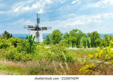 Historic Retz Windmill In The Weinviertel