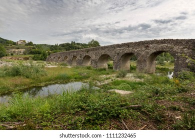 Historic Roman Arch Bridge Southern France Stock Photo 1111232465 ...