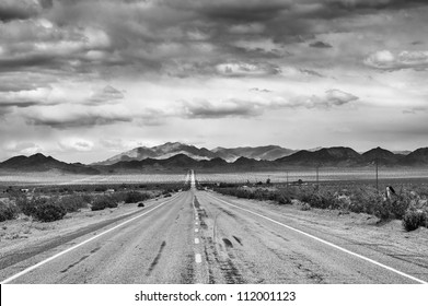 Historic Route 66 In Mojave Desert, CA