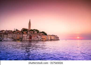 Historic Rovinj during sunset, Croatia
